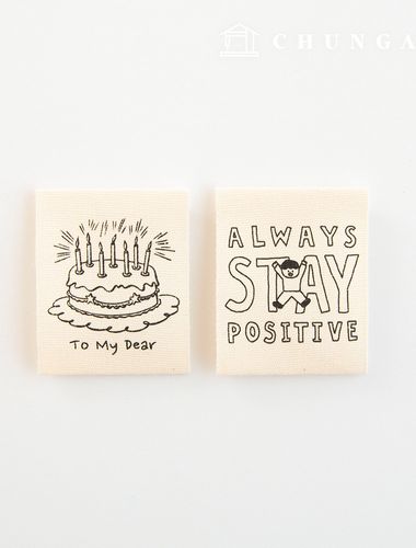 Cotton Label Double-sided Label My Love 2-piece Set