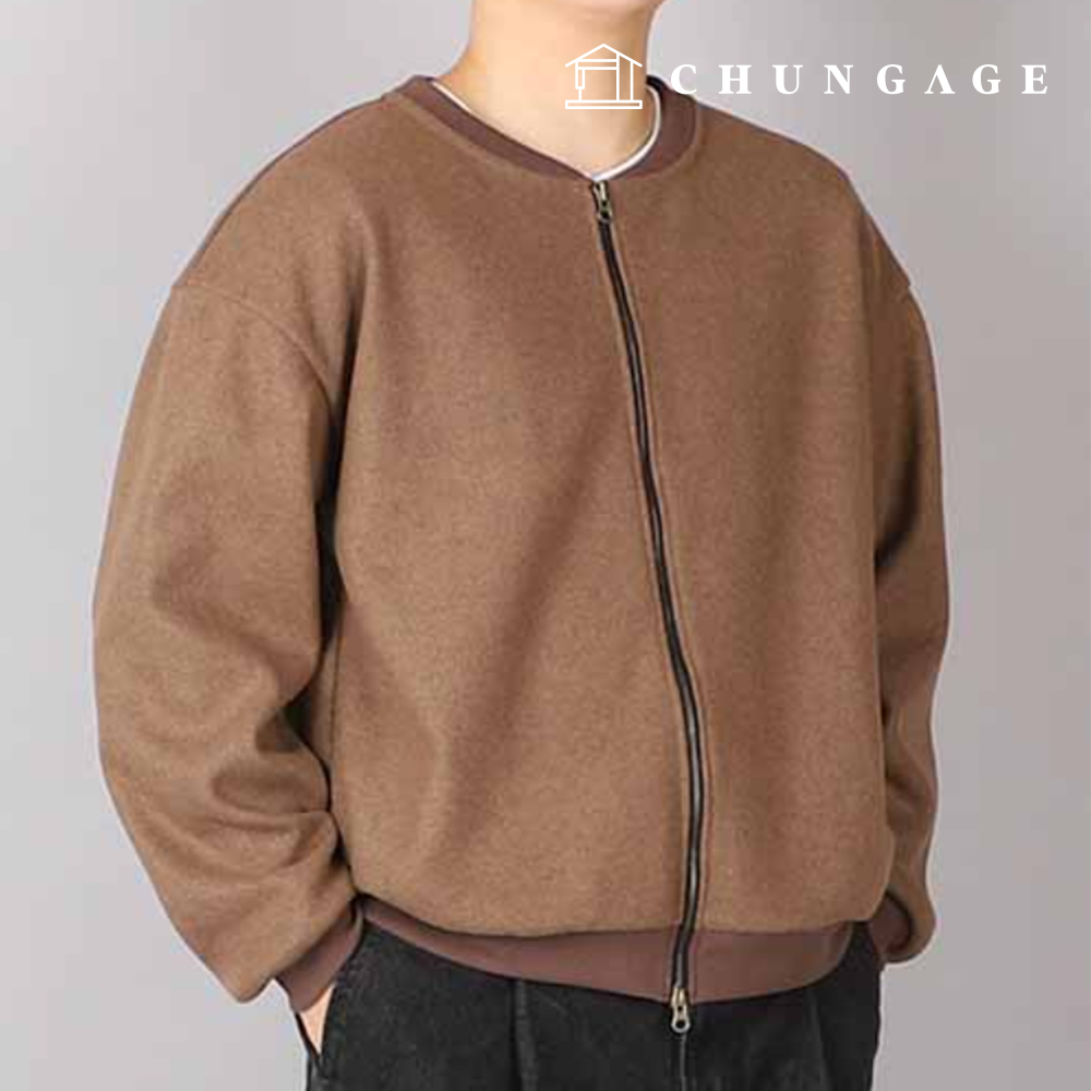 Patterns Men's Simple Two-Way Zip-Up Jumper Clothing Making P1693