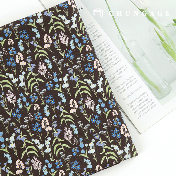 Eco-friendly antibacterial and anti-inflammatory fabric E-DTP cotton 20 count night floral