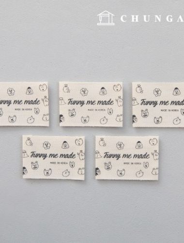 Cotton Label Double-sided Label 5Piece Piece Gujaengi Funny Me Made KL064
