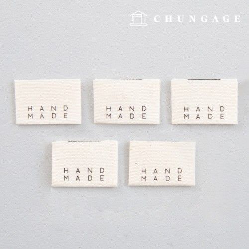 Handmade Label Insert Cotton Label 5Piece Neat Handmade KL065