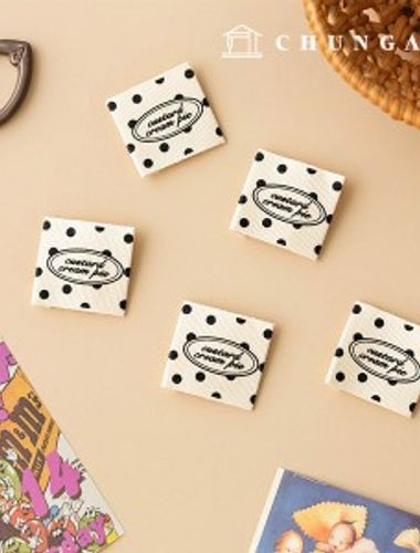 Cotton label double-folded custard cream pie 5 packs