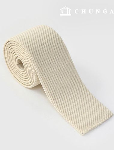 Pants Elastic Waist Elastic Band 40mm Diagonal Cream 53410