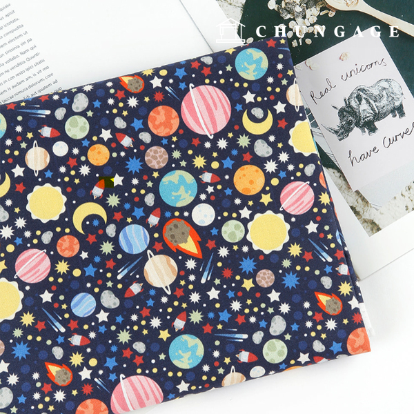 Funny Galaxy, eco-friendly antibacterial and anti-inflammatory fabric E-DTP cotton 20 count