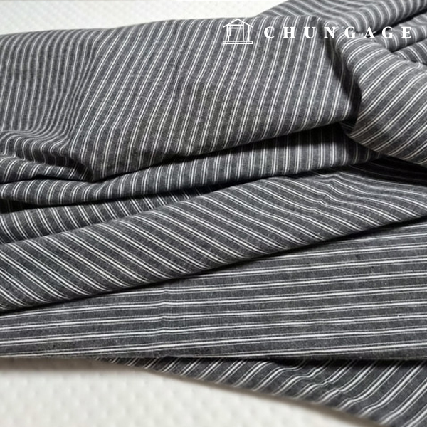 Cotton fabric 30 count yarn dyed Check Fabric Wide Width Stripe 0.8cm