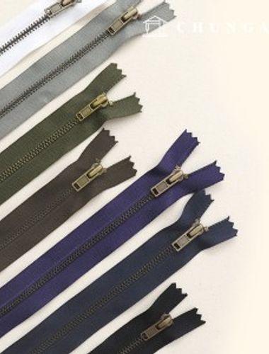 Metal zipper 20cm size 3 pocket 6 types 45675