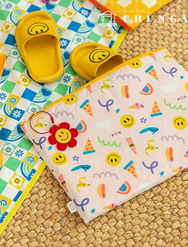 Waterproof Cloth DTP Waterproof Fabric Wide Width Pattern Fabric Smiley W095