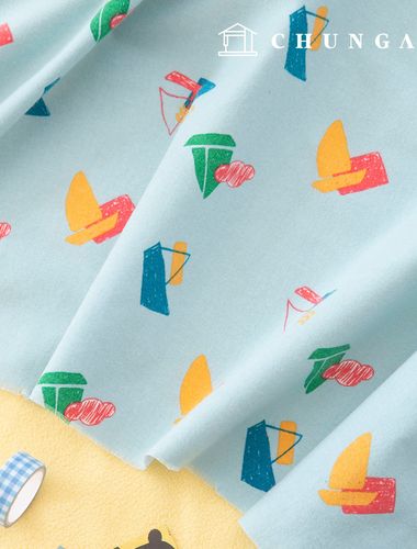 Cotton napping microfiber fleece fabric Winter 20 count Fabric Unique Boat