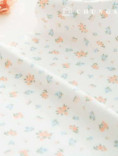 Cotton napping microfiber fleece fabric Winter floral flower fabric pale spring