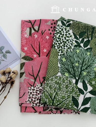 15-count bio-washed linen fabric, Wide Width Forest, 2 types