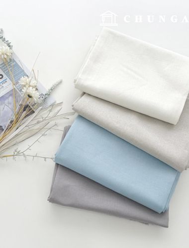 Linen fabric 11 count bio-washed antibacterial treatment Wide Width Plain 4 types