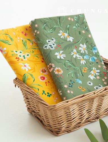 Cotton Oxford Flower Fabric 20 count Wildflower Travel 3 types