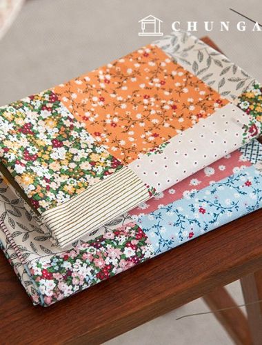 Cotton Fabric Oxford Floral Pattern Flower Fabric 20 count Flower Patch 2 Types