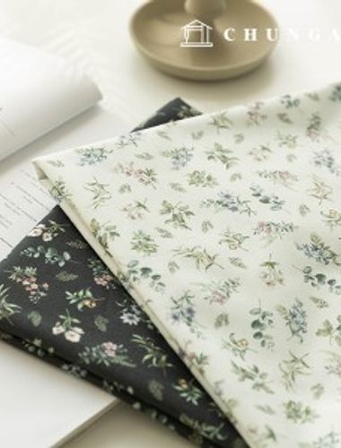 Cotton fabric DTP floral pattern Flower Fabric 20 count real flower small 2 types