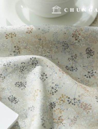 Cotton fabric DTP floral pattern Flower Fabric 20 count petite Flower
