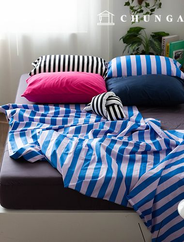 Cotton Fabric Striped Sprite Fabric 20 count Dermood Stripe Blue 380