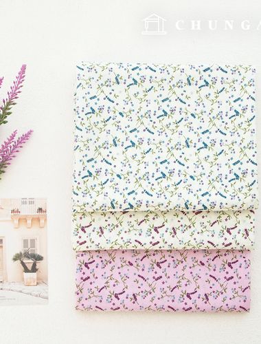 Cotton Fabric Flower Pattern Flower Fabric 20 count Wide Width Veronica 3 types