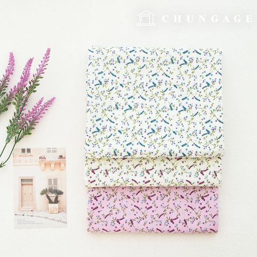 Cotton Fabric Flower Pattern Flower Fabric 20 count Wide Width Veronica 3 types