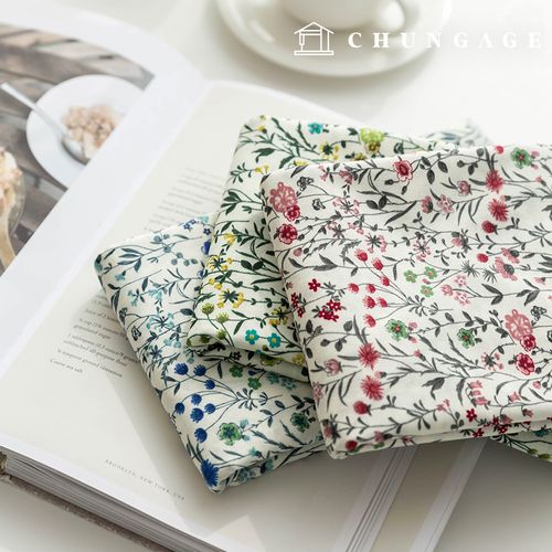 Cotton fabric flower pattern Flower Fabric 20 count Wide Width Sophie 3 types