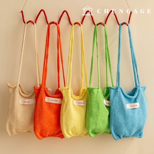 Knit Mini Handbag Knit Bag Wrist Bag Tote Bag Plain Player 5 Types
