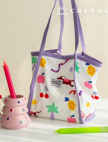 Cotton Fabric Fruit Animal Fabric 20 count wiggle wiggle 400