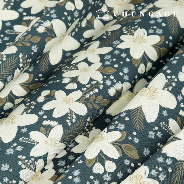 Oxford fabric cotton 20 count eco-friendly DTP Romantic Jasmine MOXJP1195