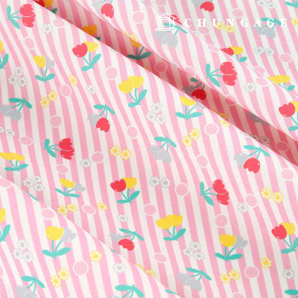 Oxford fabric cotton 20 count eco-friendly DTP bubble tulip pink MOX1849
