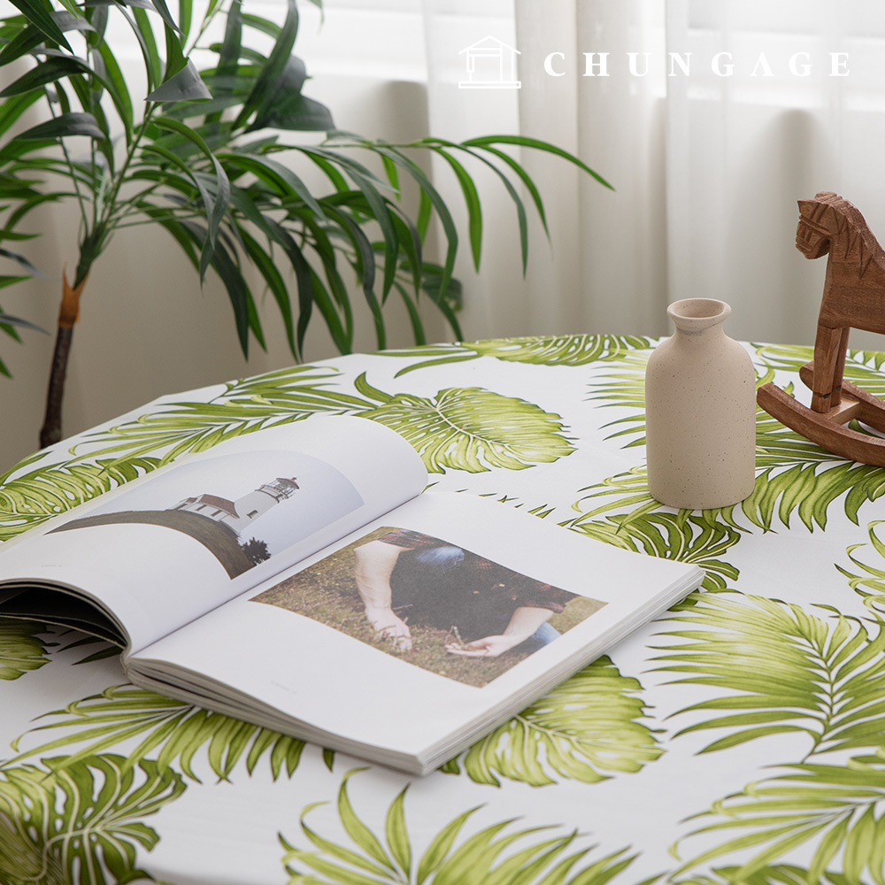Cotton Oxford Wide Width Patterns Fabric Broadleaf