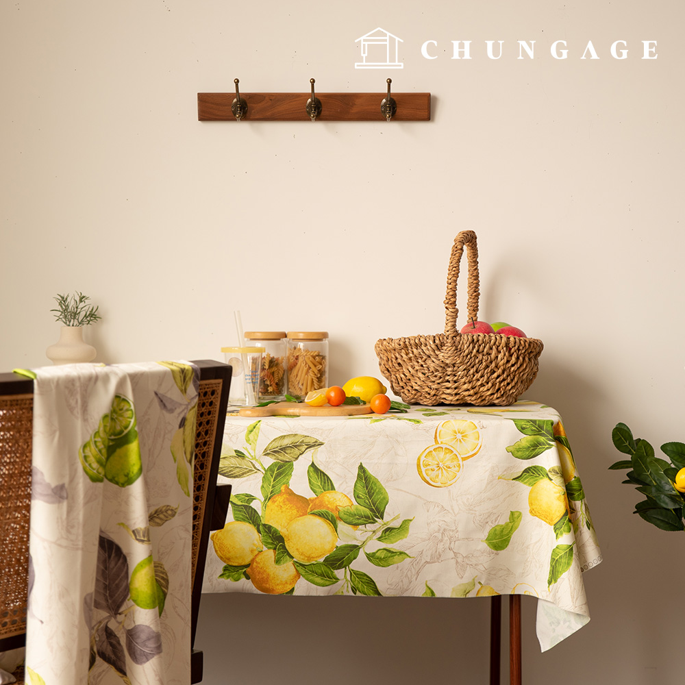 Cotton Oxford Wide Width Patterns Fabric, 2 types of citrus leaf