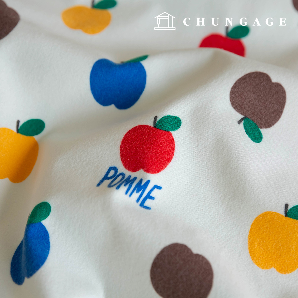 Cotton napping microfiber fleece fabric Winter Fruit Fabric Oxford Pomme
