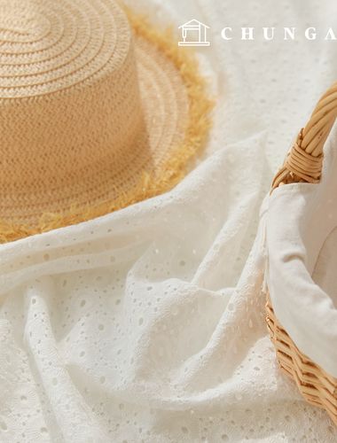 Lace Fabric Cotton Flower Lace Fabric Punching Embroidery Fabric Dandelion