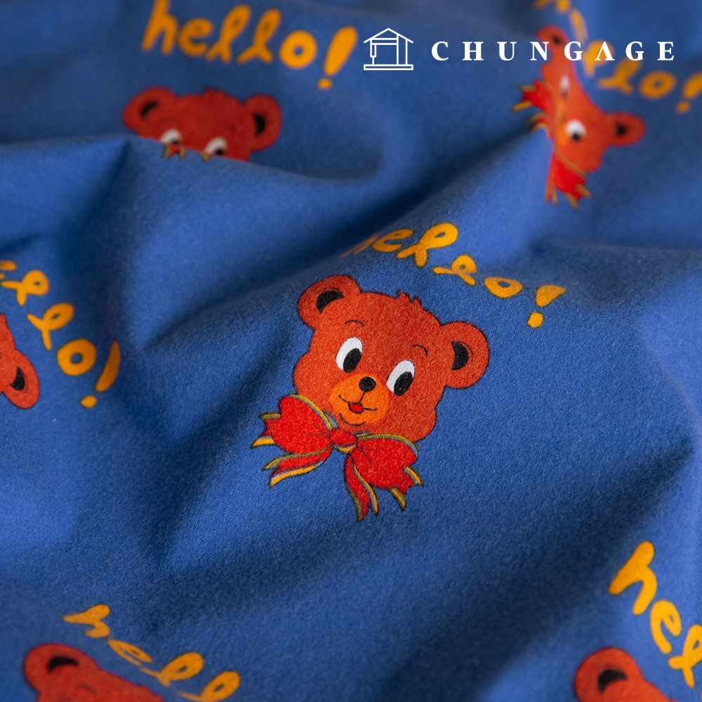 Cotton napping microfiber fleece fabric Winter 20 count teddy bear fabric Jolly Bear