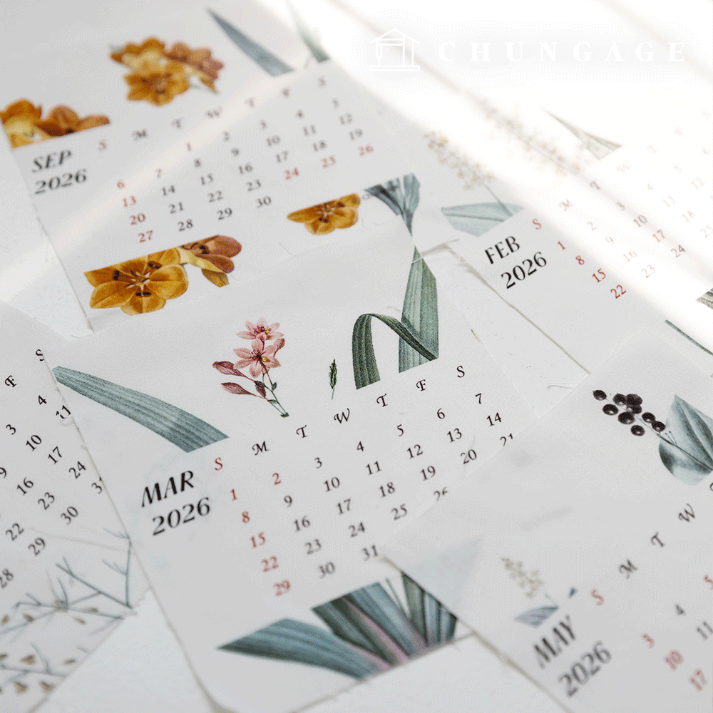 DTPfabric 2026 Fabric Calendar Cotton Fabric 20 count Calendar Cut Paper Fabric 416