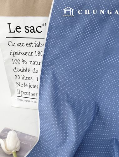 Cotton fabric 20 count Dot Fabric Vivid 1mm Dot Blue