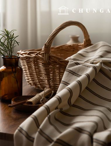 Cotton Fabric Stripe Patterns Fabric Wide Width Vintage Stripe