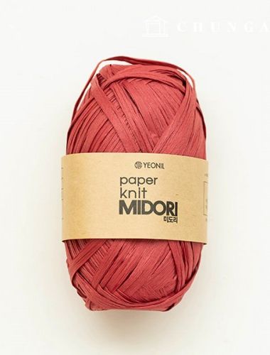 Paper Thread Midori Summer Knitting Thread Rattan Korean Paper Thread Dark Red 001