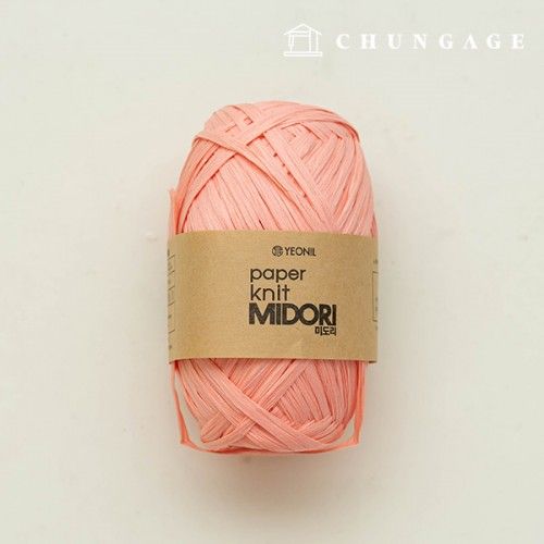 Paper yarn Midori summer knitting yarn Rattan Korean paper yarn Peach 006