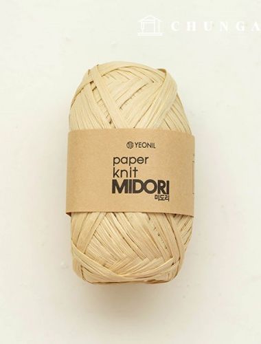 Paper yarn Midori summer knitting yarn Rattan Korean paper yarn softbeige 101