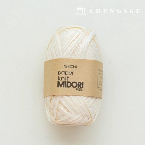 Paper yarn Midori summer knitting yarn Rattan Korean paper yarn Ivory 201