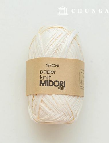 Paper yarn Midori summer knitting yarn Rattan Korean paper yarn Ivory 201