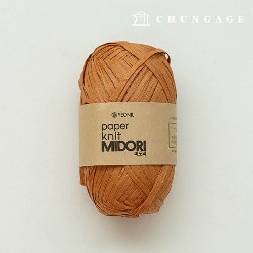Paper yarn Midori summer knitting yarn Rattan Korean paper yarn Carmel 205