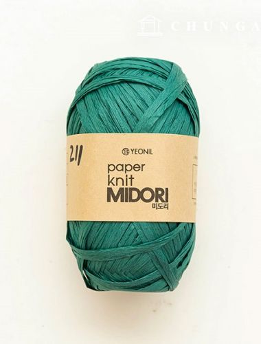 Paper Thread Midori Summer Knitting Thread Rattan Korean Paper Thread Pine Green 211
