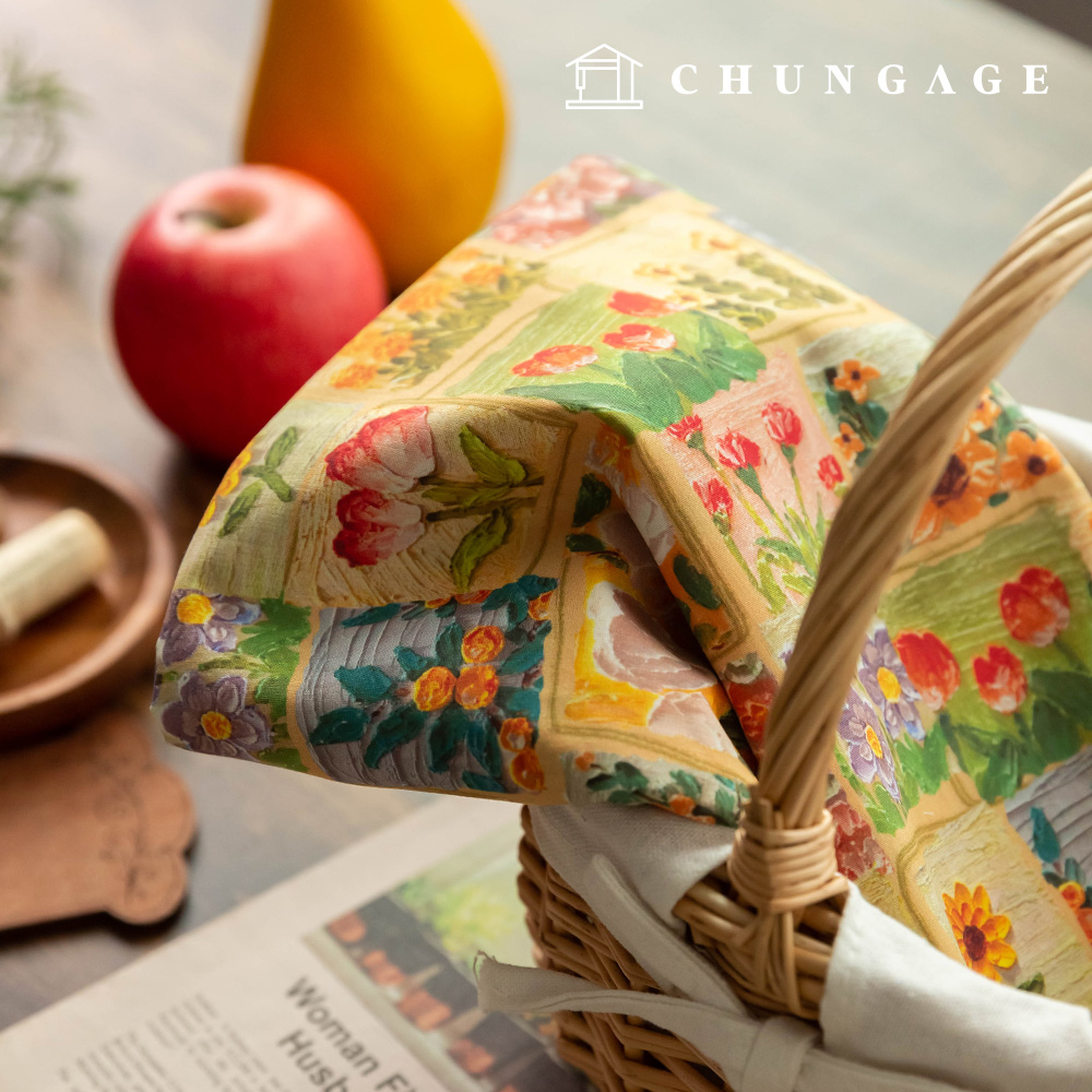 Cotton fabric 40 count DTP floral flower 3D dyeing fabric Aloha sunset