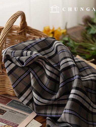 Poly fabric Check Patterns Fabric Wide Width Pure Check 3 types