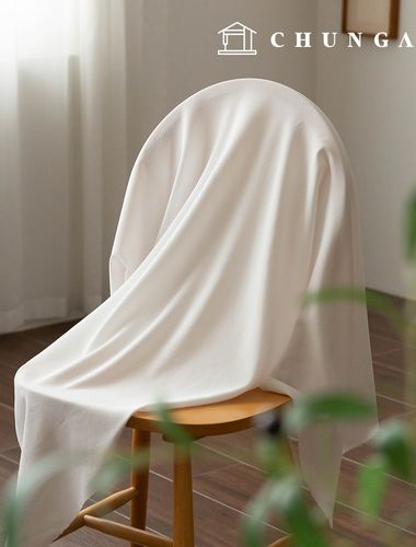 Poly fabric Plain Clothing Fabric Wide Width White Urban Flow