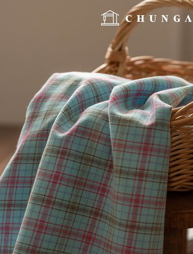 Cotton fabric Check Patterns Fabric Wide Width grid Dream 3 types