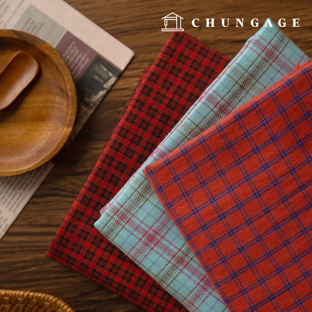 Cotton fabric Check Patterns Fabric Wide Width grid Dream 3 types