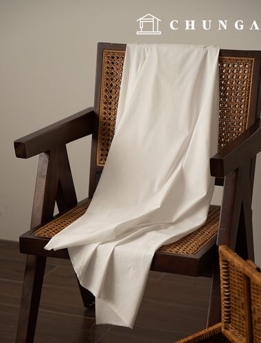 Plain Clothing Fabric Wide Width White Pure Line