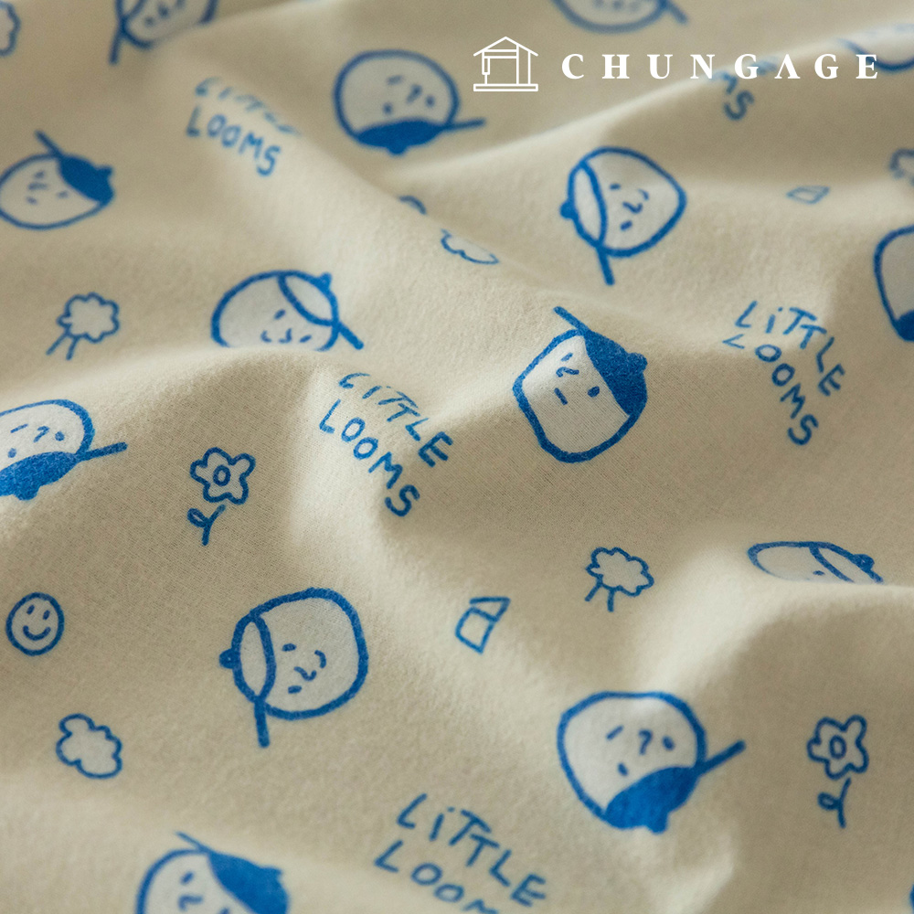 Cotton napping microfiber fleece fabric Winter 20 count Character Cloud Fabric Little Brother