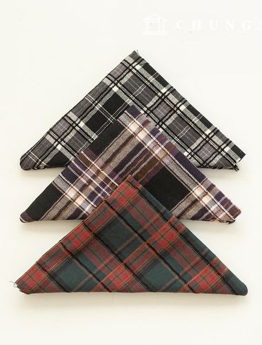 Check Christmas fabric scrap fabric package cotton 10 count holly check 3 types 165